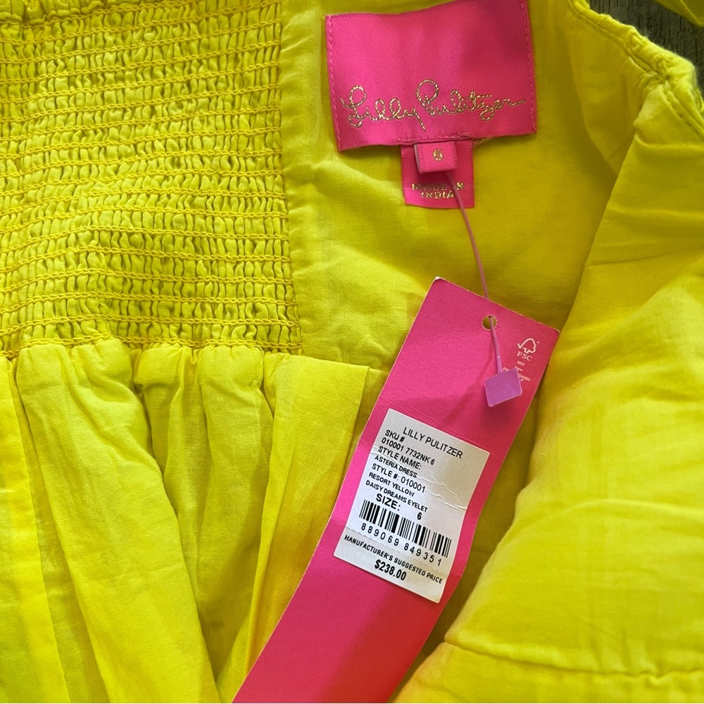 Lilly Pulitzer Asteria Dress Yellow 6 - Picture 6 of 7